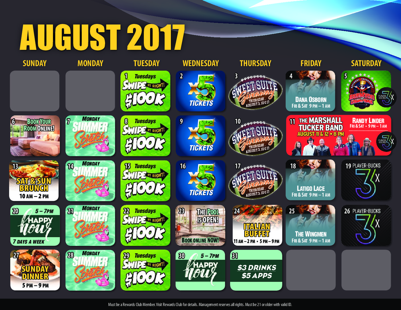 station casinos entertainment calendar